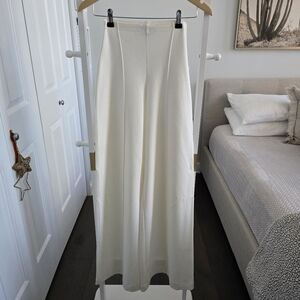 Ripley Rader Off-White Ponte Knit Wide Leg Pant, Size 2 (S)